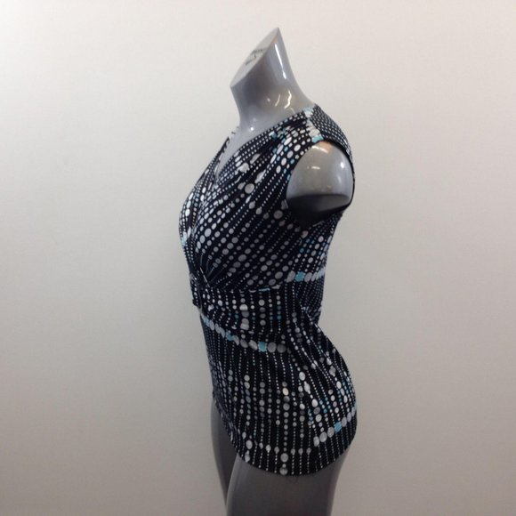 Daniel Laurent Women's V Neck Polka Dot Top Size M - Picture 2 of 6